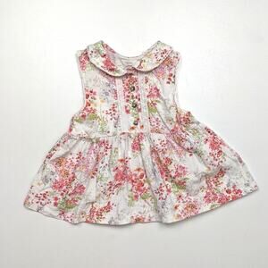 Next Tank Top Girls Size 3-4y Floral Swing Peter Pan Collar